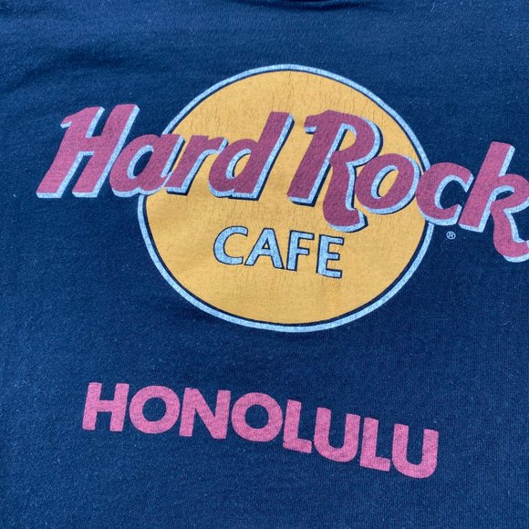 Vintage Hard Rock CAFE Honolulu Shirt Men Large L Black Anvil Single Stitch USA - Picture 3 of 14